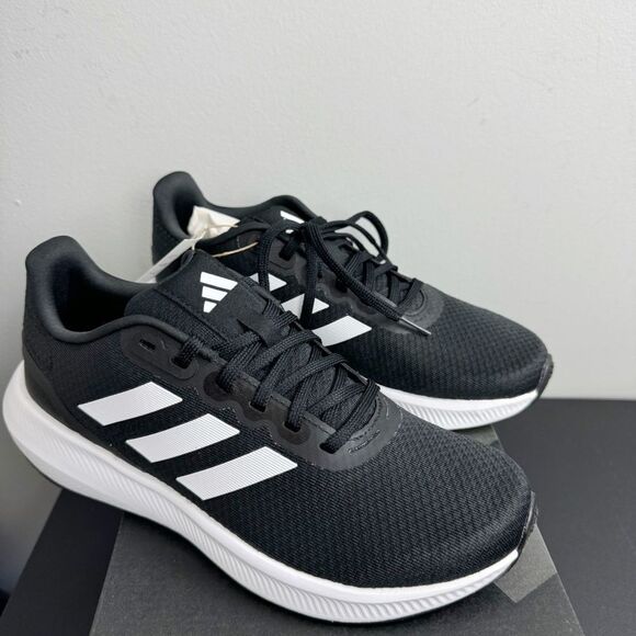 ADIDAS | NEW RunFalcon 3.0 Black and White Running Shoes Women’s Size 7.5 Wide - Picture 7 of 9